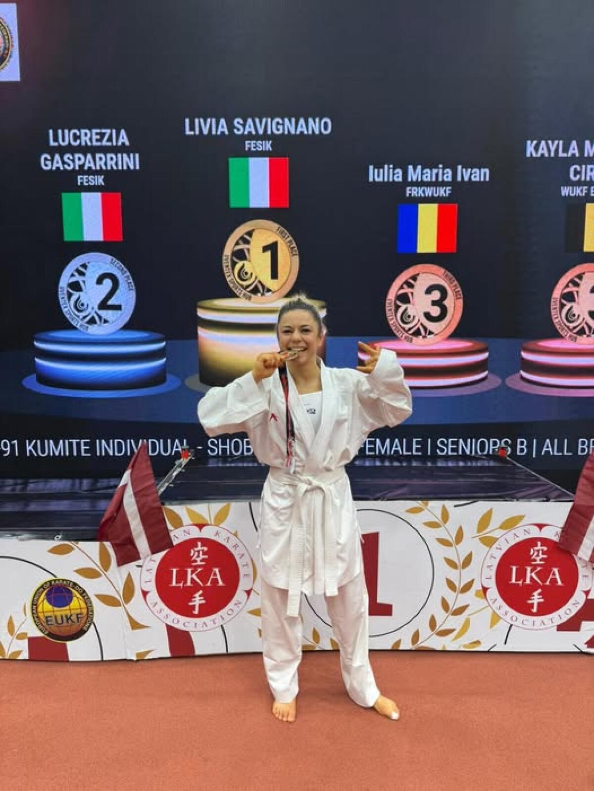 Encomio del Comune di Montesarchio a Livia Savignano, nuova campionessa europea di karate - 