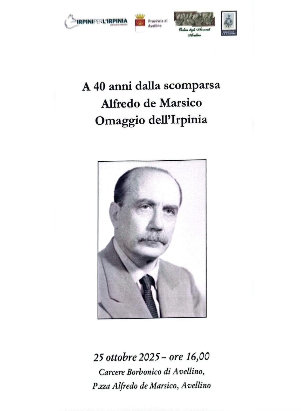 Avellino celebra Alfredo De Marsico: un omaggio a 40 anni dalla scomparsa - 