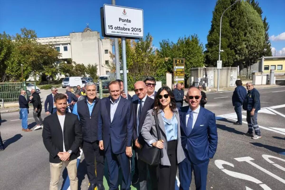 Alluvione Benevento: intitolato ponte simbolo di resilienza - 