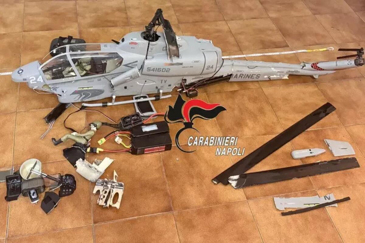 Si schianta l'elicottero telecomandato, denunciato proprietario - 