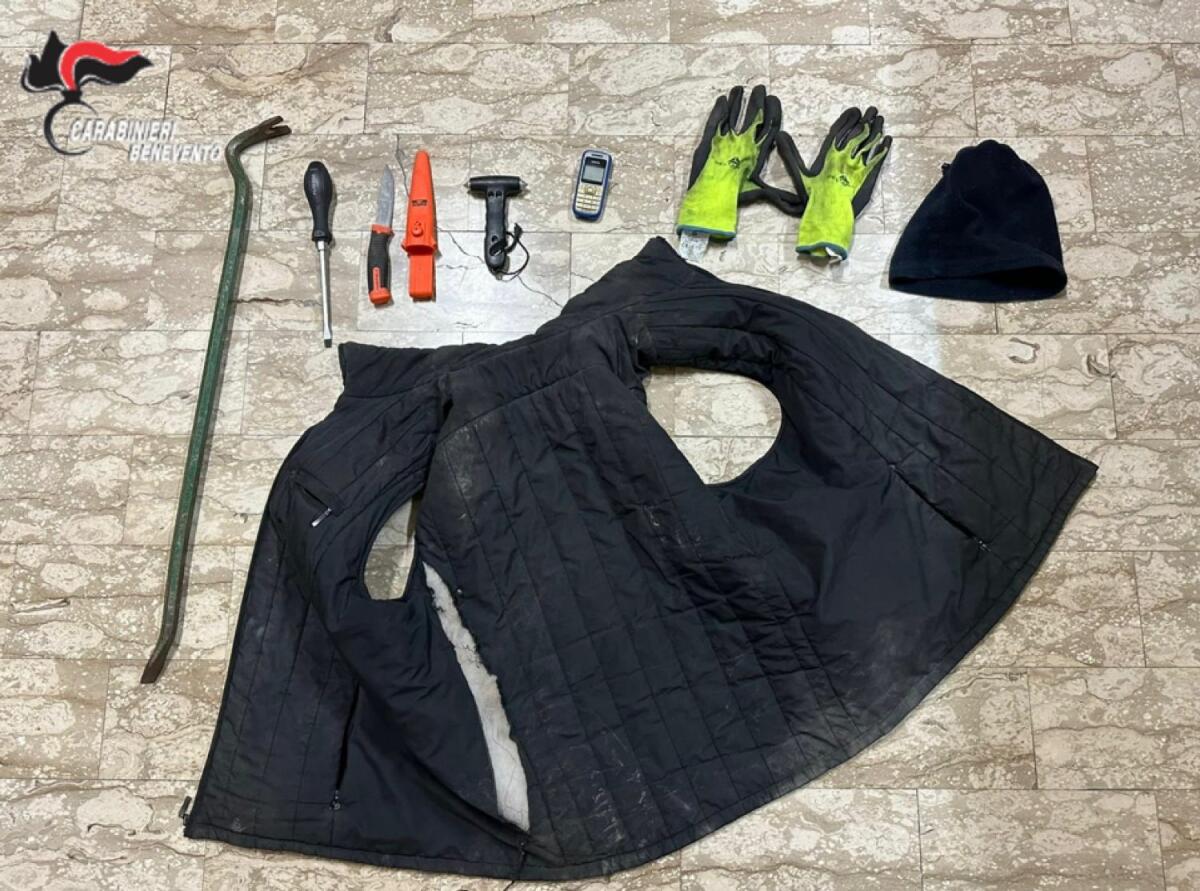 Sorpreso con arnesi atti allo scasso, denunciato un giovane della Valle Telesina. - 