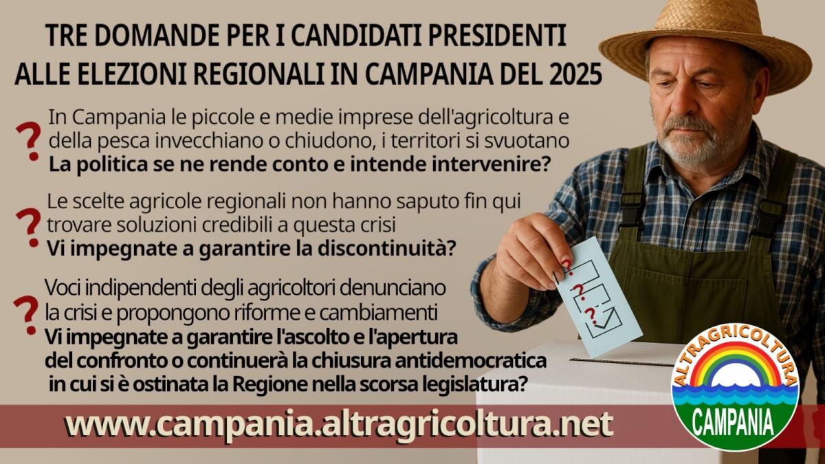 Altragricoltura Provincia di Avellino ai candidati alle regionali: esprimetevi! - 