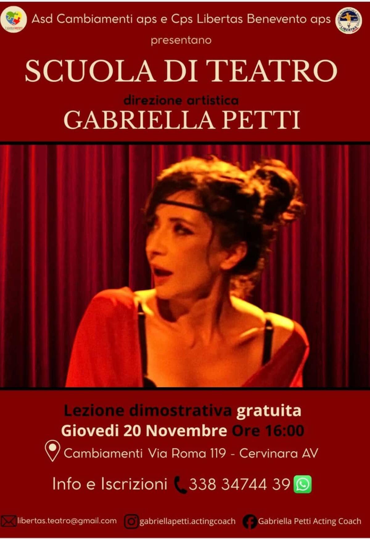 Cervinara. Una Nuova Scuola di Teatro con la Direzione Artistica di Gabriella Petti - 
