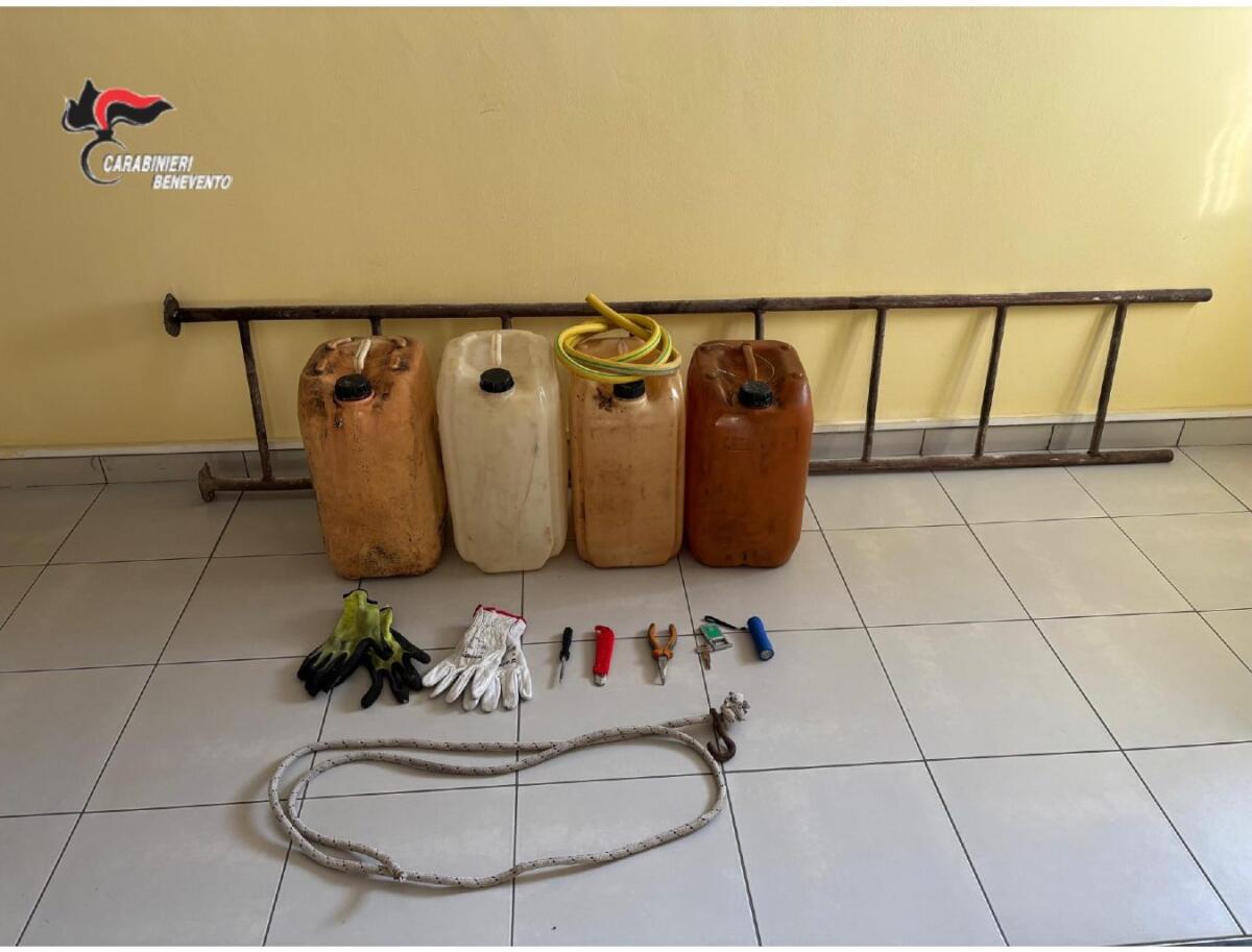 Giovane telesino arrestato per aver rubato gasolio in un'azienda del posto - 