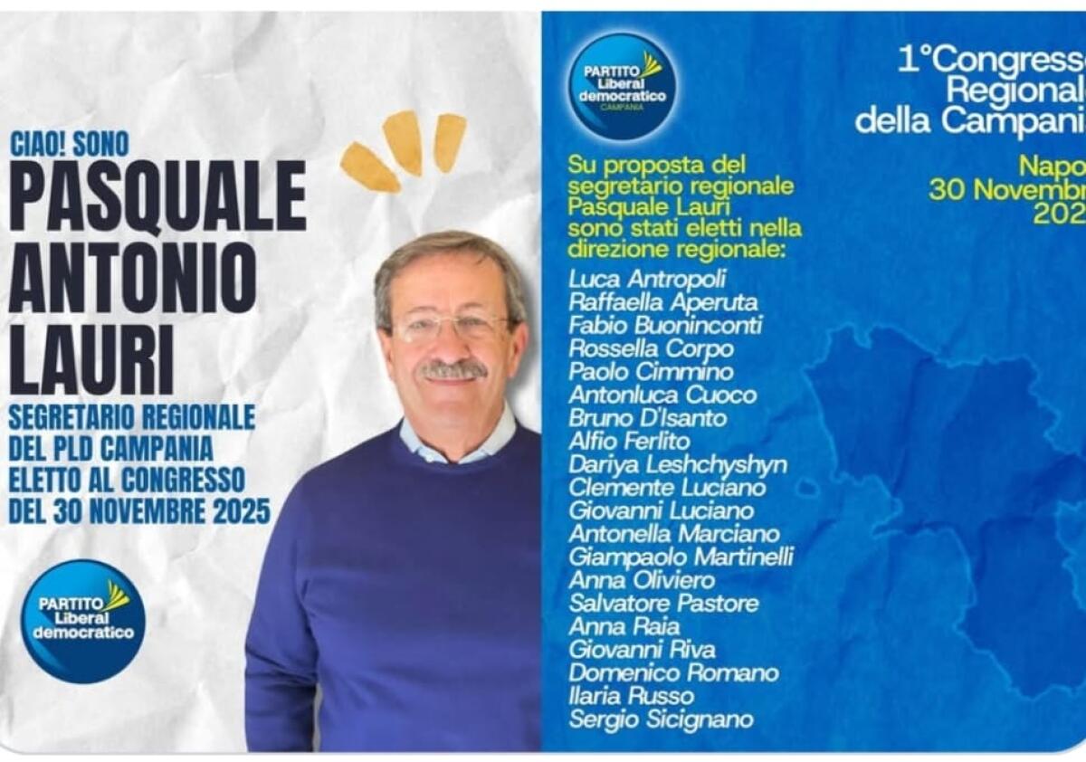 Pasquale Lauri eletto segretario regionale del Partito Liberaldemocratico. - 
