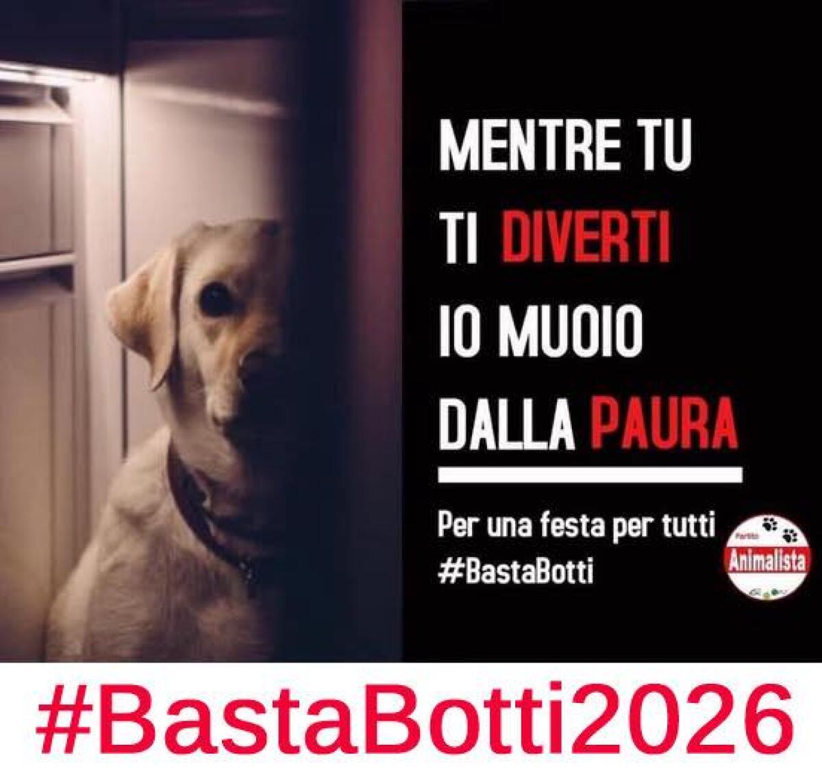  Campagna “Basta Botti 2026”, Prefetture e Comuni vietino uso dei botti.  - 