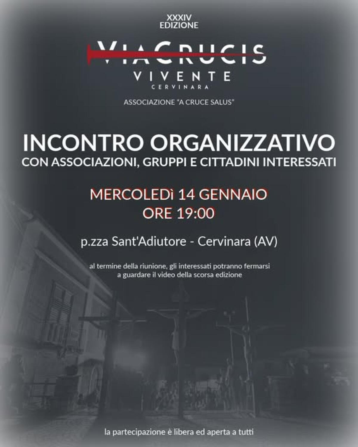 XXXIV Via Crucis Vivente di Cervinara, incontro organizzativo - 