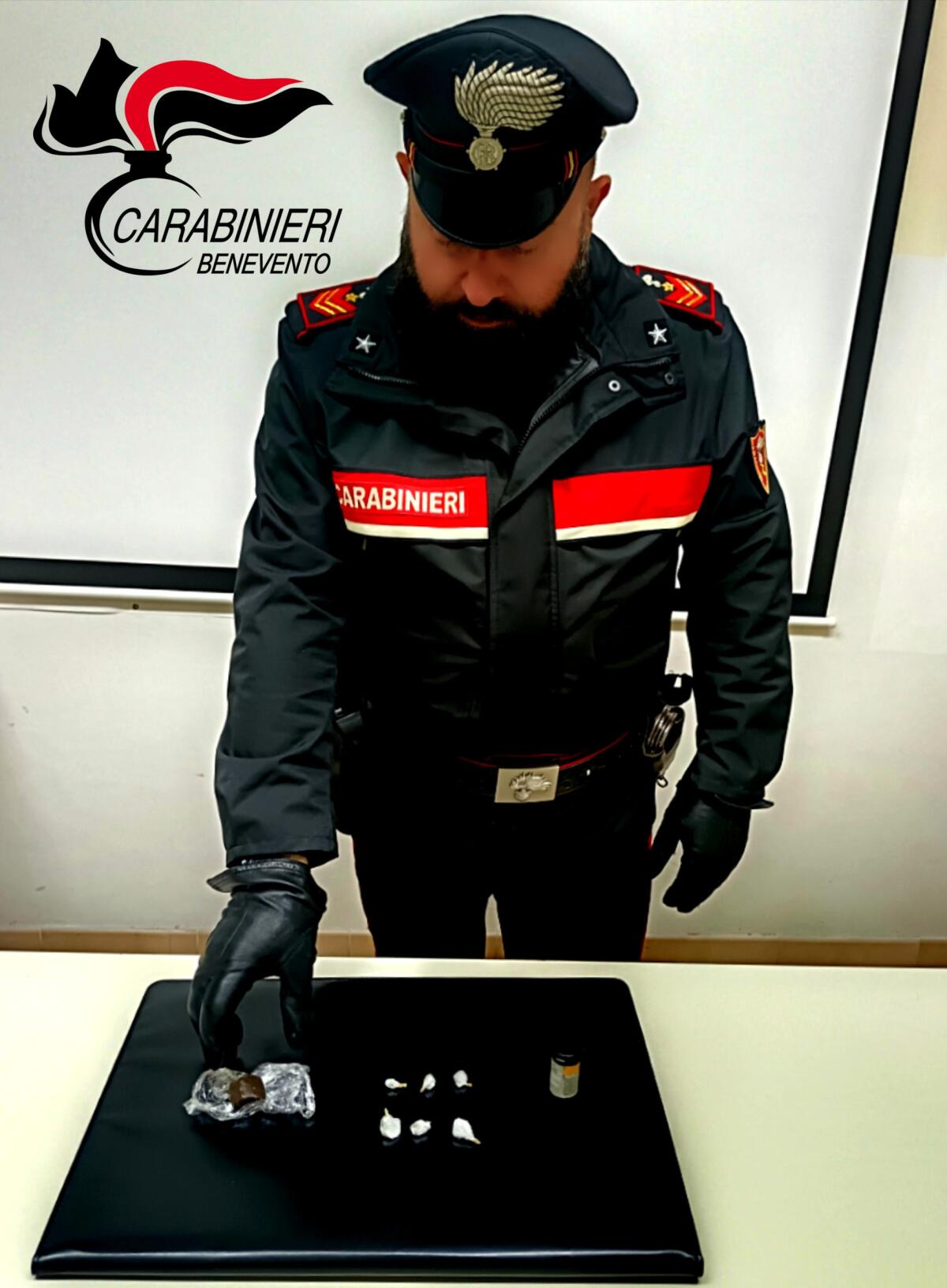 Trovato con cocaina, eroina e hashish, uomo della Val Fortore arrestato dai Carabinieri. - 