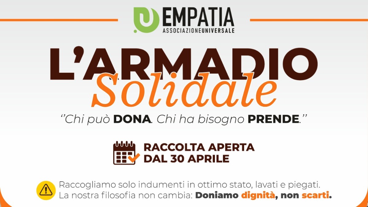 Empatia APS: dal 30 aprile arriva l'Armadio Solidale - 