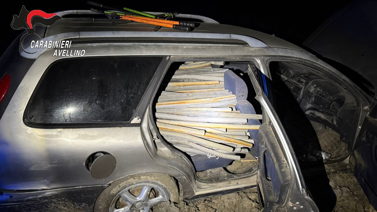 Alta Irpinia, caccia ai ladri: inseguimento e sequestro rame - 