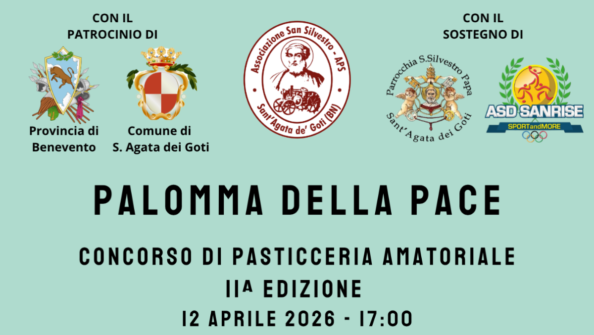 Sant'Agata de' Goti:  Torna il Concorso "Palomma della Pace" - 