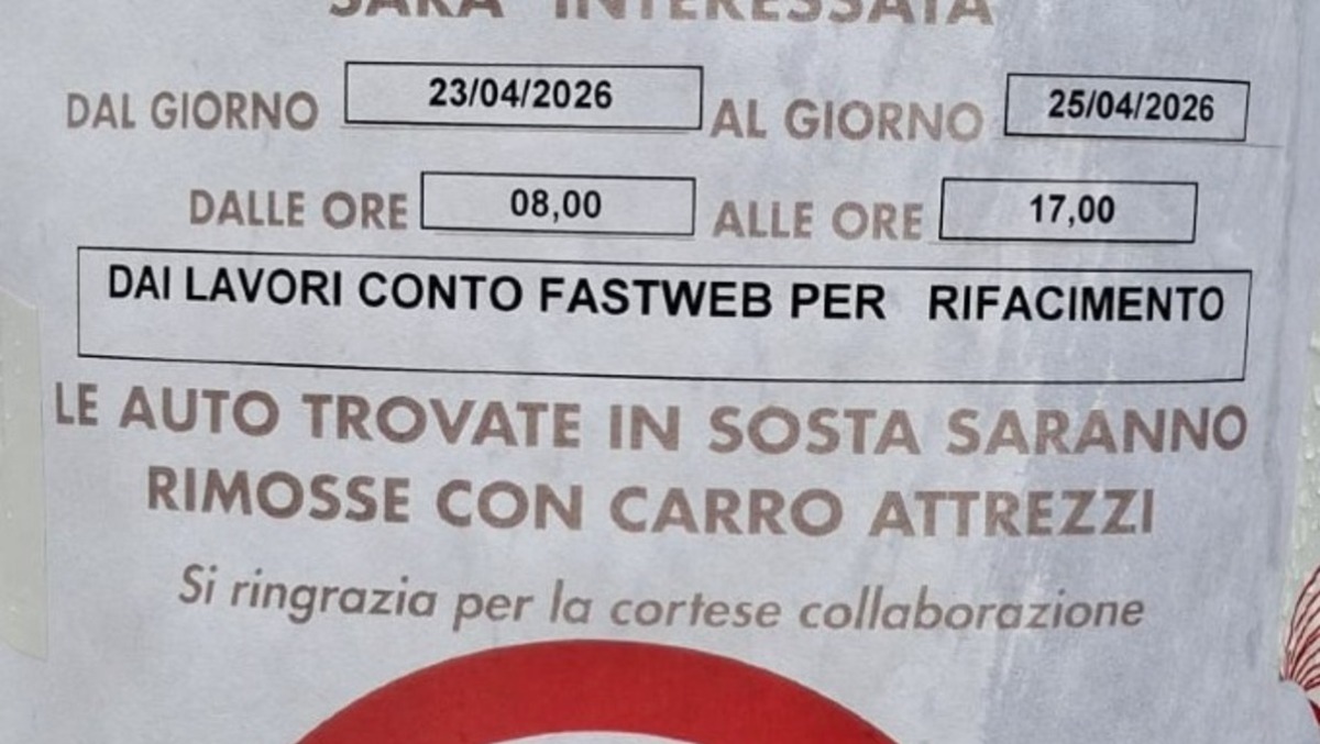 Lavori su via Roma a Cervinara: divieto di sosta dal 23 al 25 aprile - 