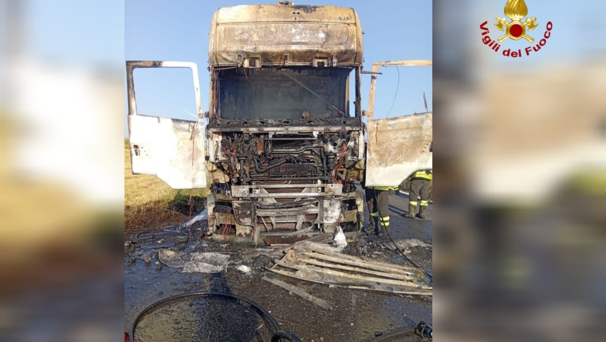 Fiamme sul tir dei vitelli a Bisaccia: decisivo il tempestivo intervento dei Vigili del Fuoco - 