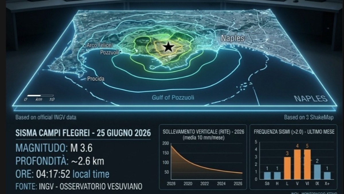 Campi Flegrei, l'energia si scarica: perché la terra trema ma la deformazione rallenta? - 
