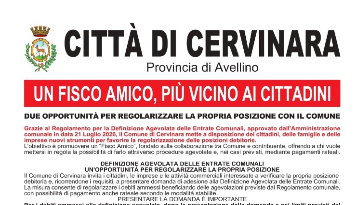 Un Fisco amico a Cervinara: due strade per mettersi in regola ed evitare i blocchi - 