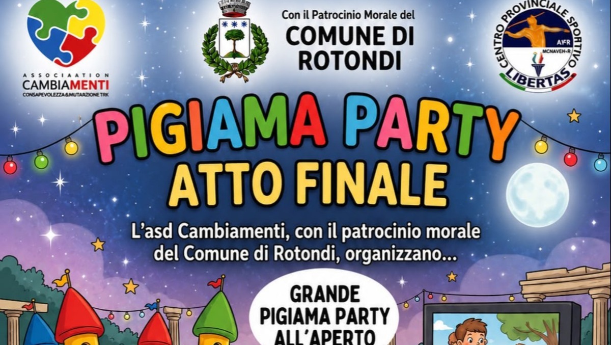Rotondi, sold out per il Pigiama Party di ASD Cambiamenti: 100 bimbi in festa - 