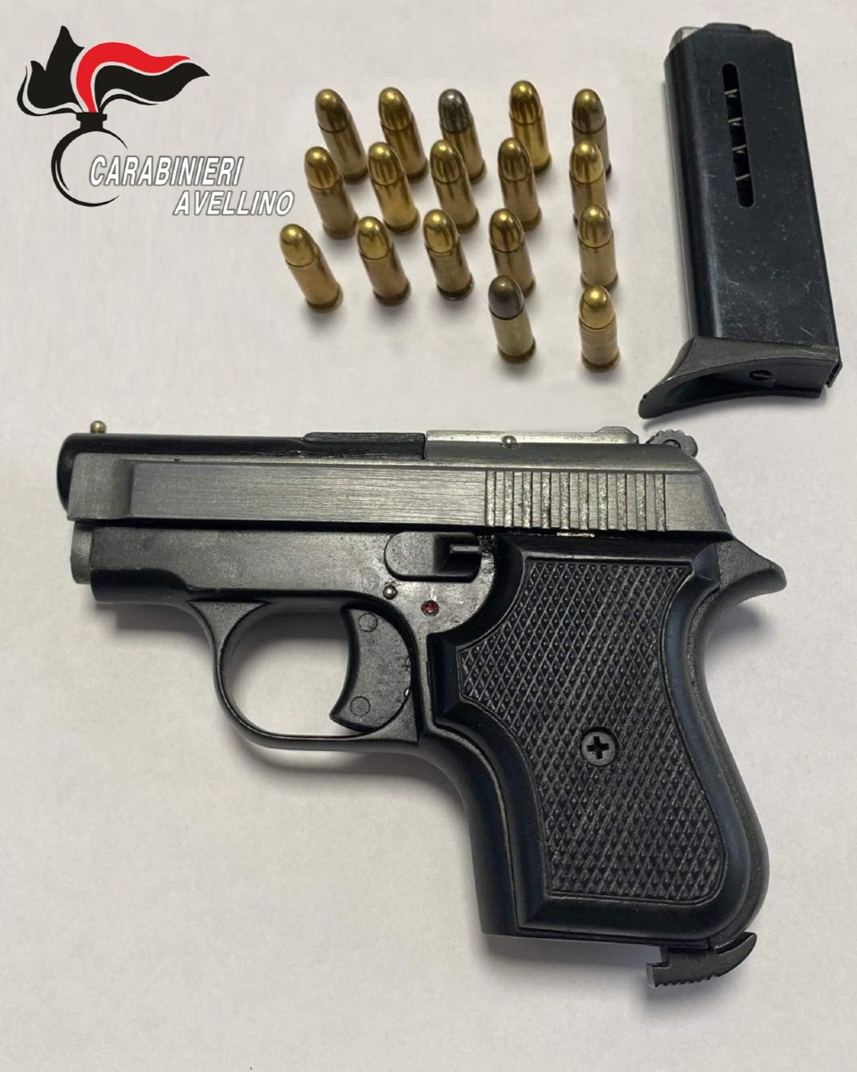 Pistola sequestrata a Fisciano 