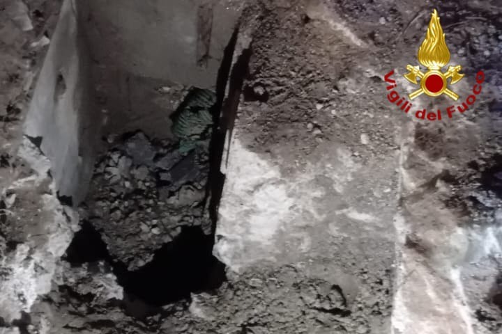 Uomo finito in un fosso
