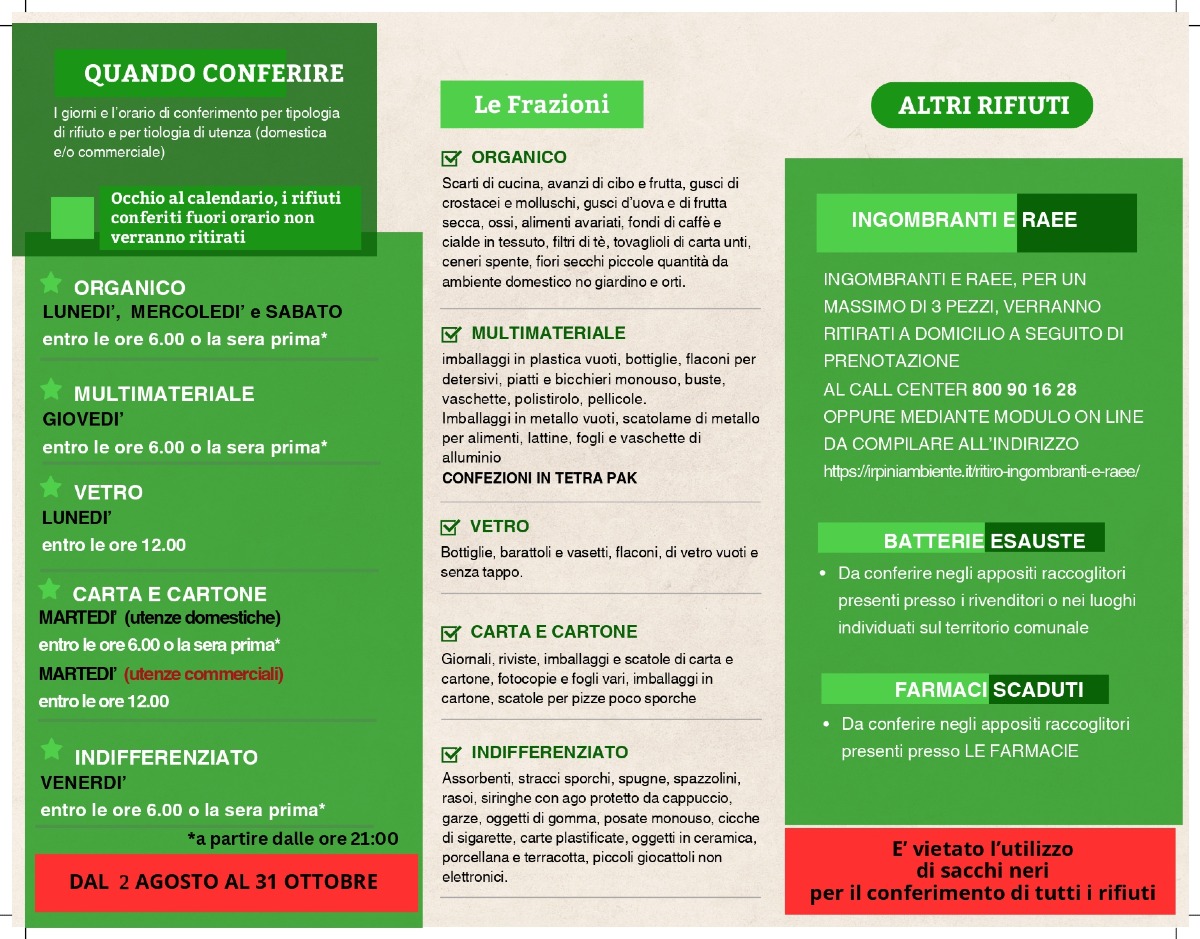 Calendario Differenziata