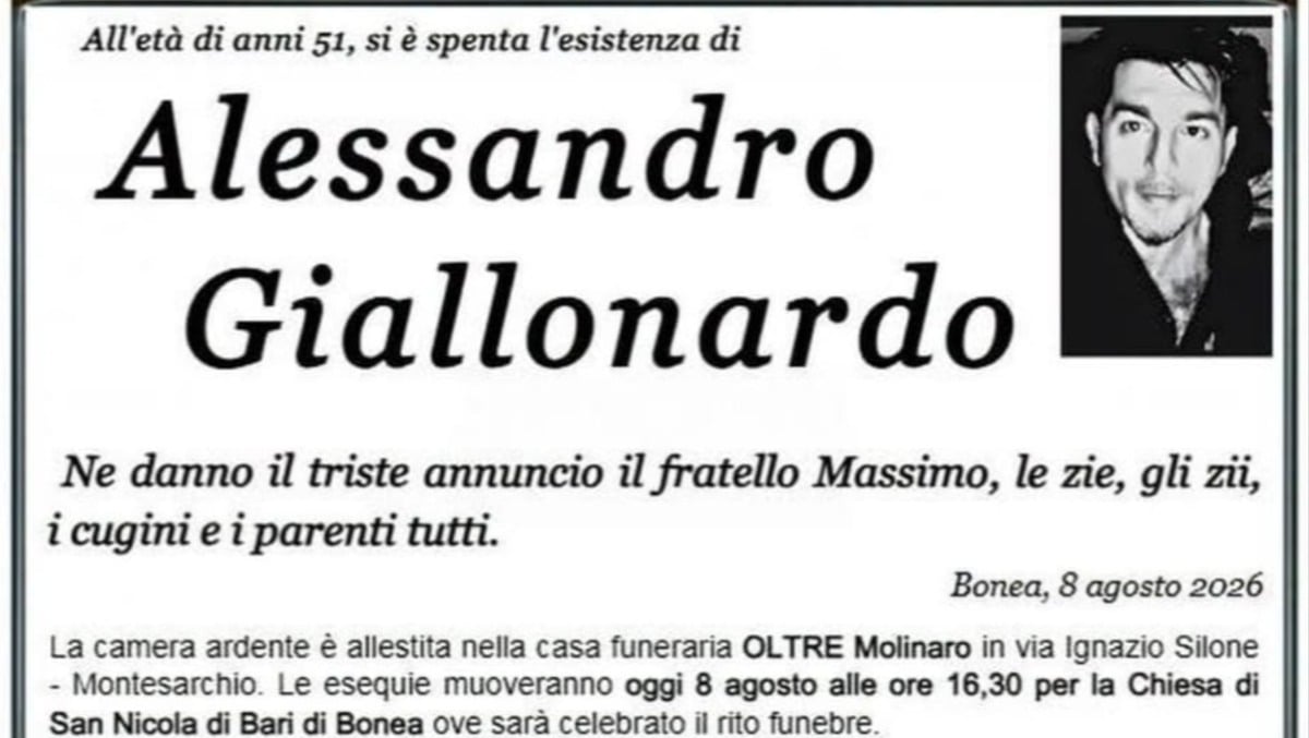 La tragedia di Bonea e il dolore per Alessandro: il silenzio che interroga tutti - 