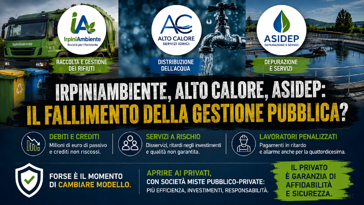 Irpiniambiente, Alto Calore, Asidep: il fallimento della gestione pubblica? - 