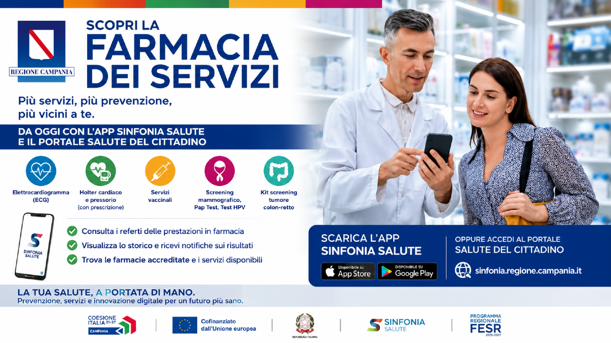Farmacia dei Servizi, in Campania nuove funzioni su SINFONIA Salute - 