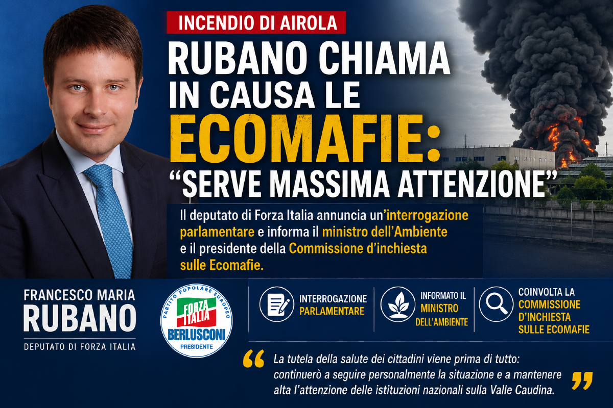 Incendio di Airola, Rubano chiama in causa le Ecomafie: “Serve massima attenzione” - 