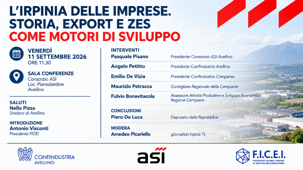 L’Irpinia delle imprese, export e ZES al centro del confronto - 