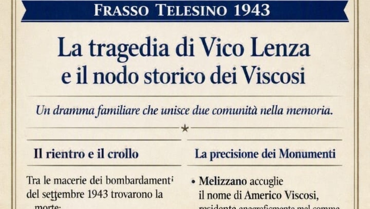 Frasso Telesino-Melizzano, la tragedia del 1943: tre vittime, una sopravvissuta - 