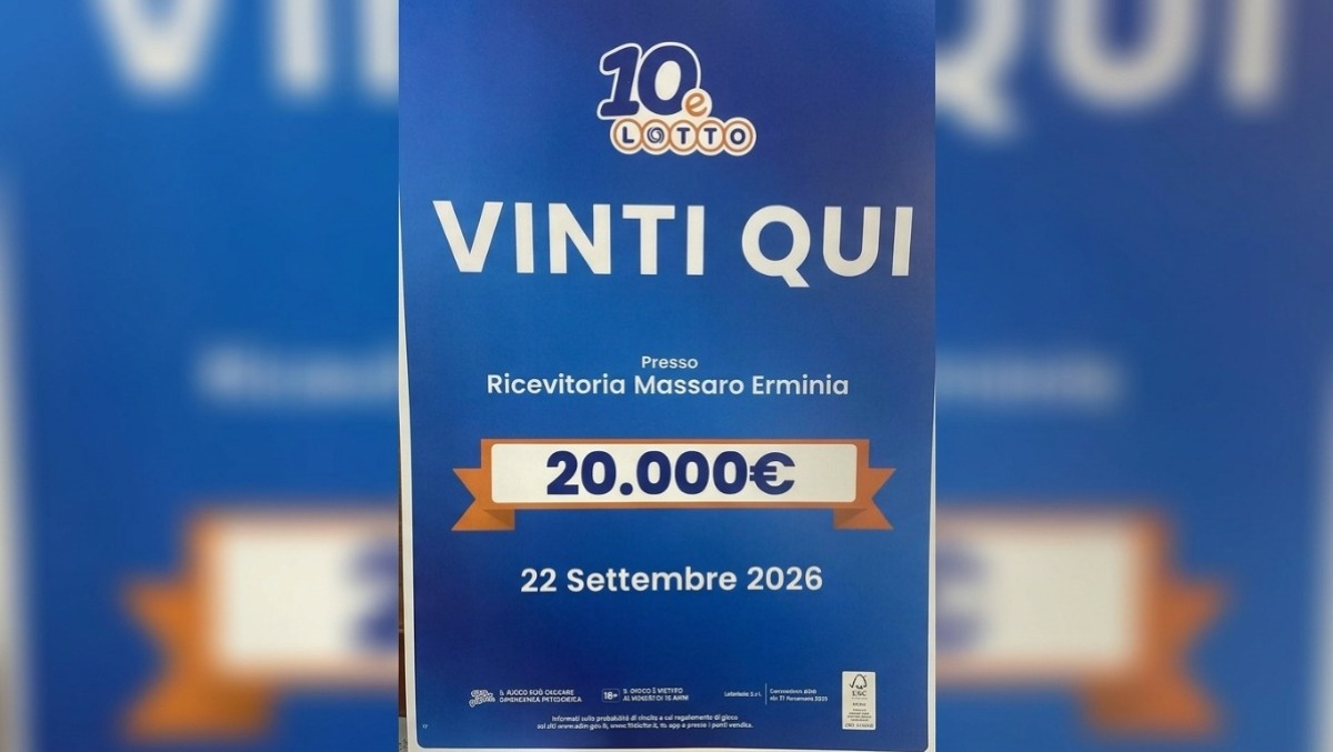 Cervinara, vincita da 20mila euro al 10eLotto - 