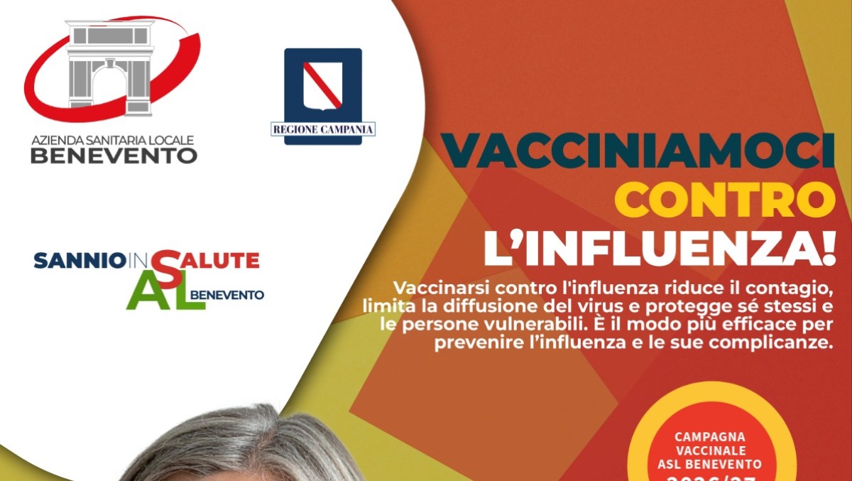 Influenza, al via la campagna vaccinale 2026/2027 dell’ASL Benevento - 