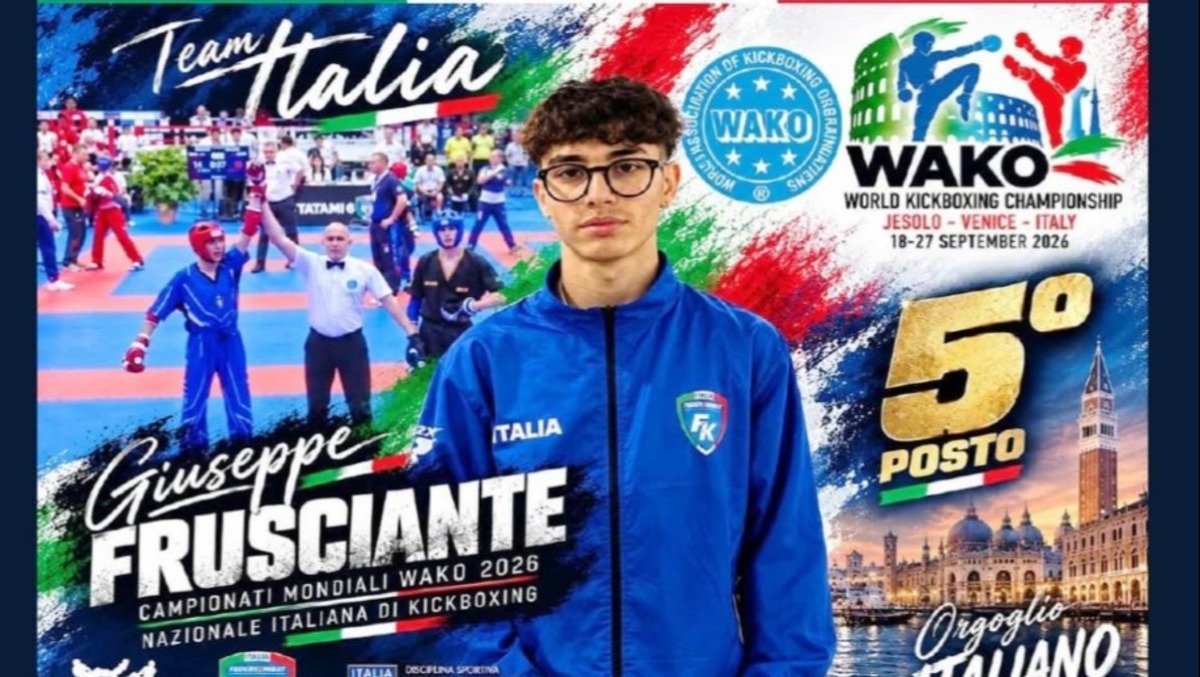 Giuseppe Frusciante  quinto al Mondiale di Kick Boxing a Jesolo - 