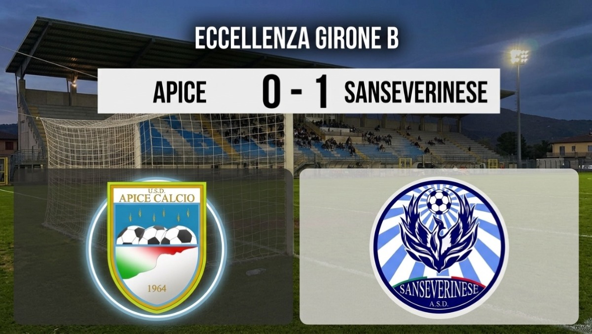 L’Apice cade nel finale: la Sanseverinese passa di misura per 1-0 - 
