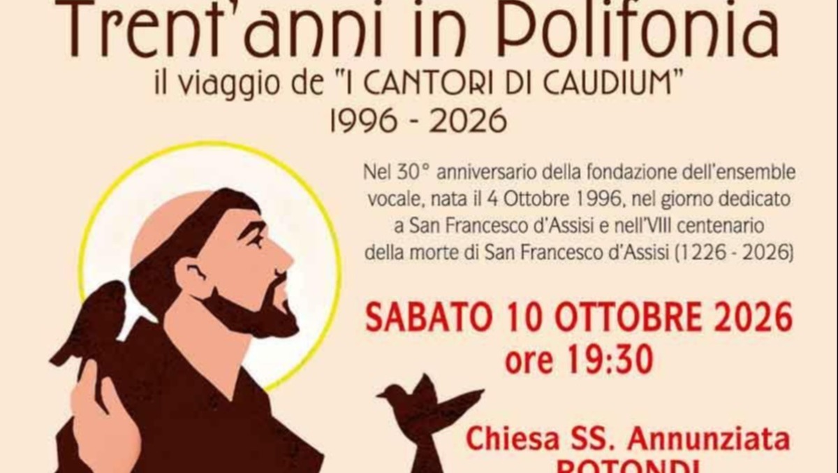 Rotondi celebra 30 anni de I Cantori di Caudium con un concerto - 