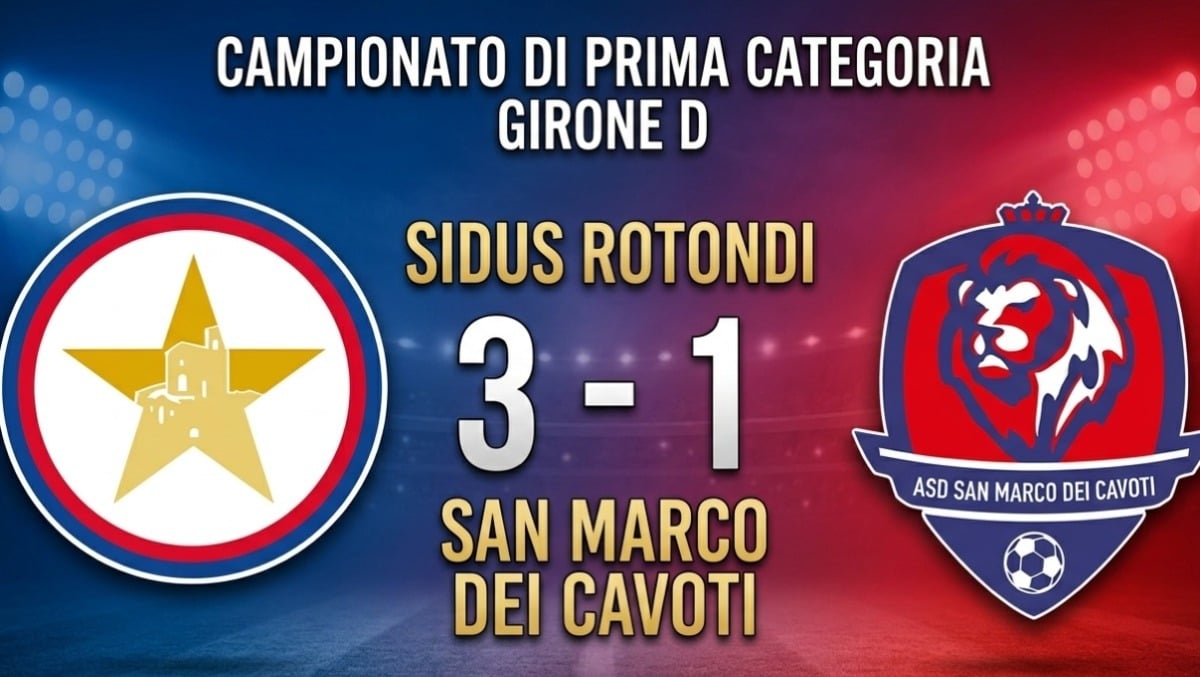 Sidus Rotondi, vittoria di carattere, battuto il San Marco dei Cavoti. - 