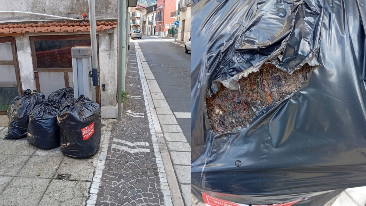 Cervinara: quattro buste nere con materiale non conforme chi deve rimuoverle? - 