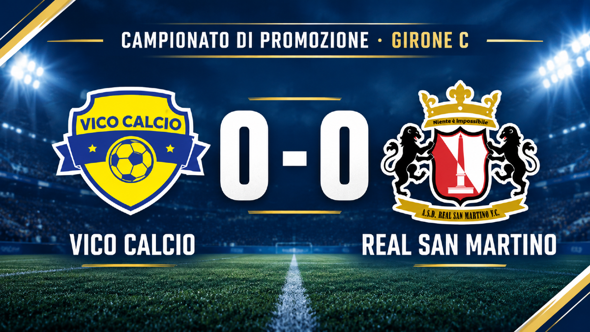 Vico Calcio – Real San Martino 0-0: i biancorossi superano l’esame e restano in vetta - 