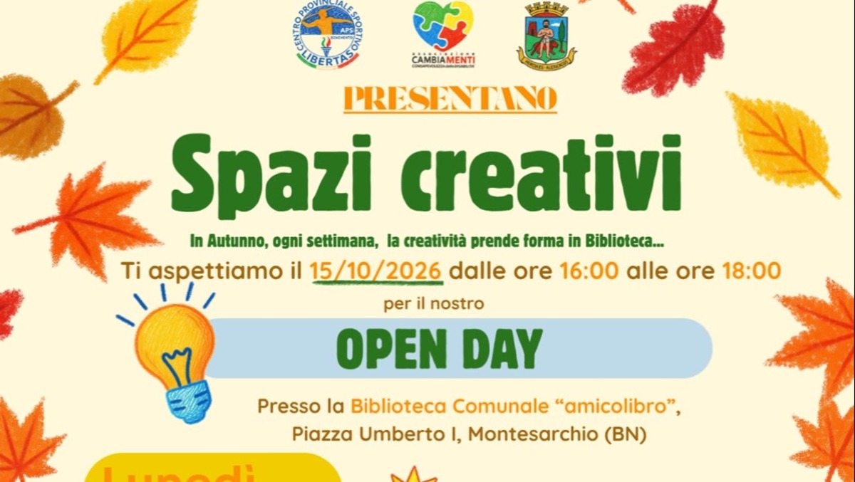 Montesarchio: al via il ciclo di laboratori gratuiti “Spazi Creativi” - 
