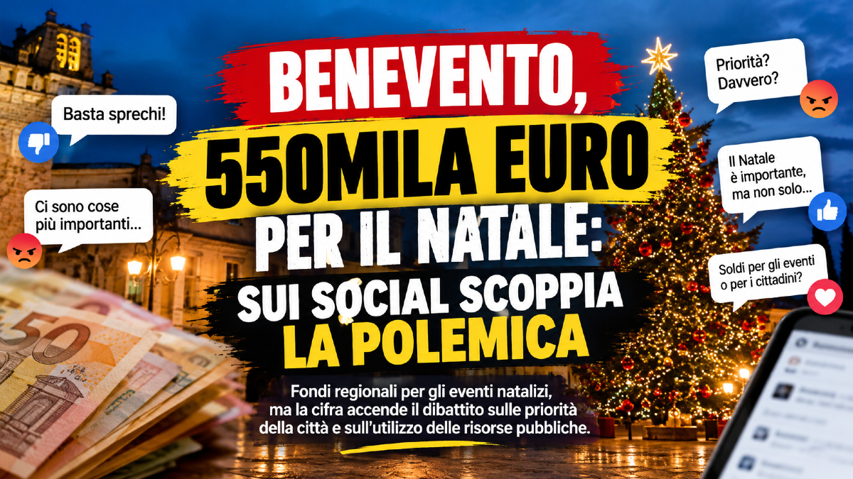 Benevento, 550mila euro per il Natale: sui social scoppia la polemica - 