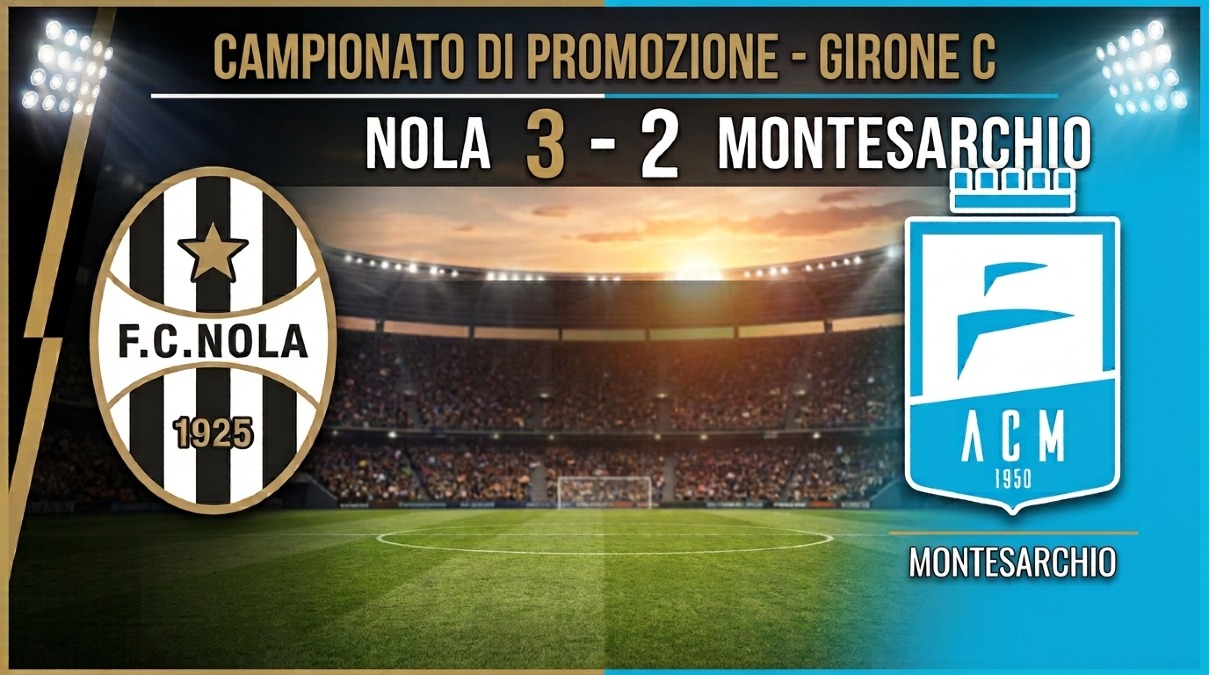 Nola-Montesarchio 3-2: i bianconeri si aggiudicano lo scontro diretto - 