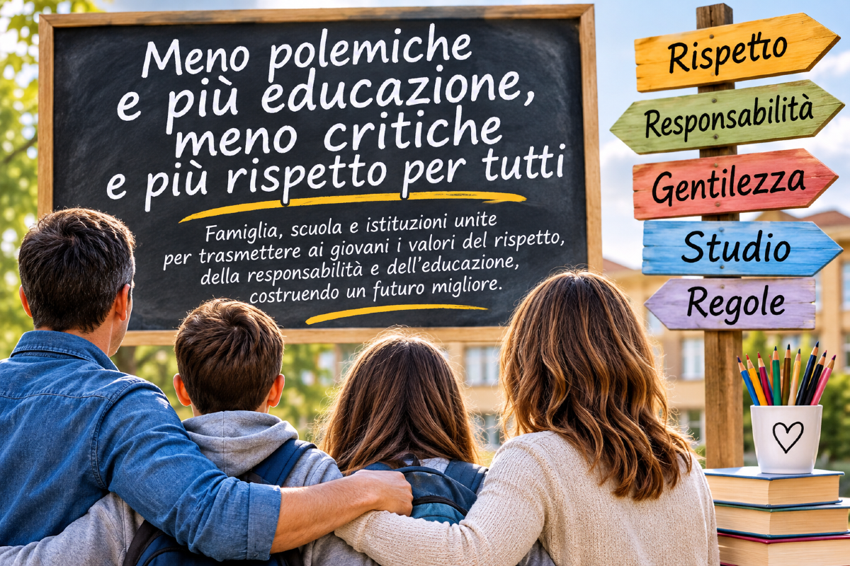 Meno polemiche e più educazione, meno critiche e più rispetto - 